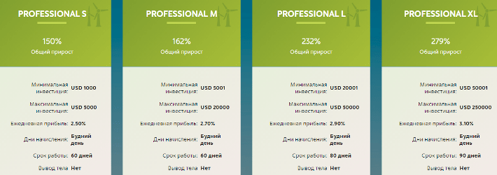 Investment plans for the project Statum Global