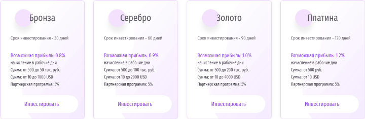 Инвестиционные планы проекта WCHouses