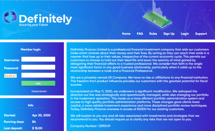 Definitely Finance Project Overview