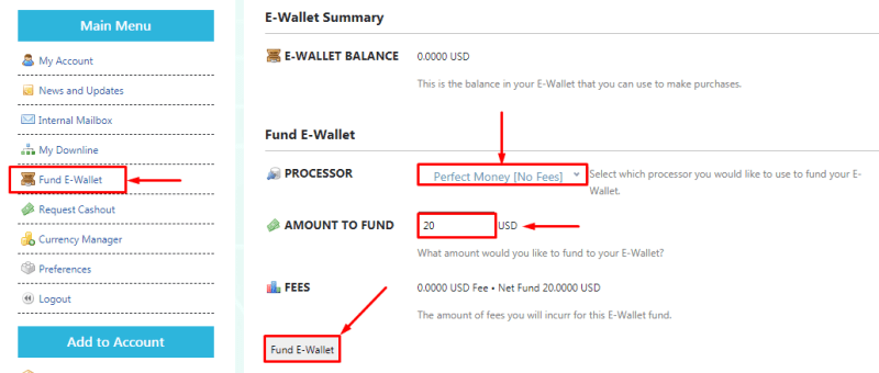 Balance replenishment in the Cryptofex Broker project