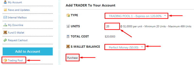 Creation of a deposit in the Cryptofex Broker project