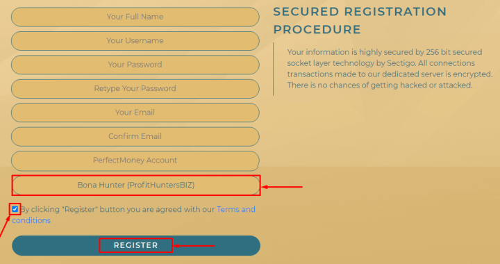 Registration in the M7 Finance project