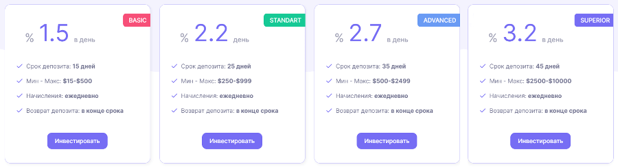 Инвестиционные планы проекта Masteraux