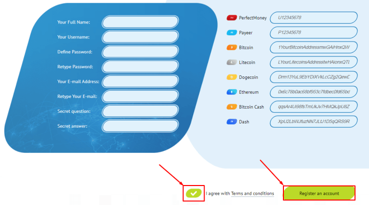 Регистрация в проекте Naisos