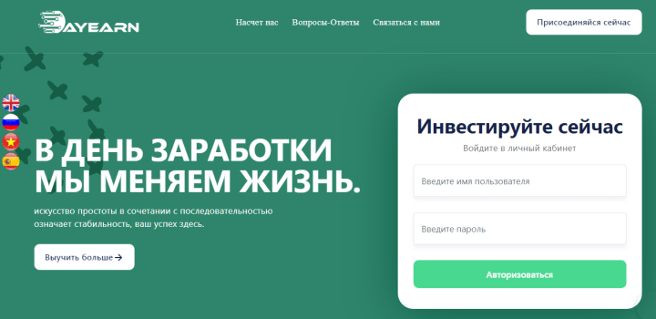 Обзор проекта Dayearn