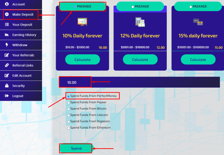 Создание депозита в проекте Finance Agility