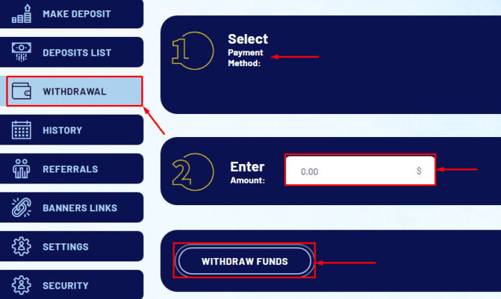 Withdrawal of funds in the Noleon project