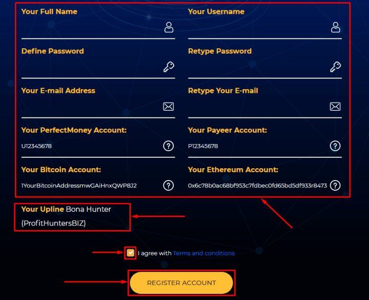 Регистрация в проекте BTC Millionaire