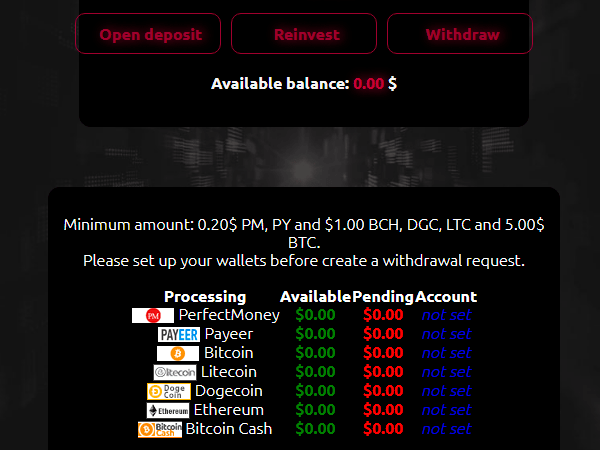 Withdrawing funds in the Texium project