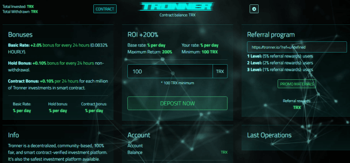 Tronner project overview