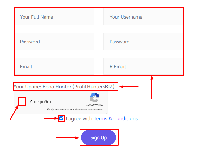 Registration in the Ziktrade project