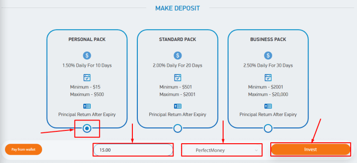 Создание депозита в проекте Ziktrade