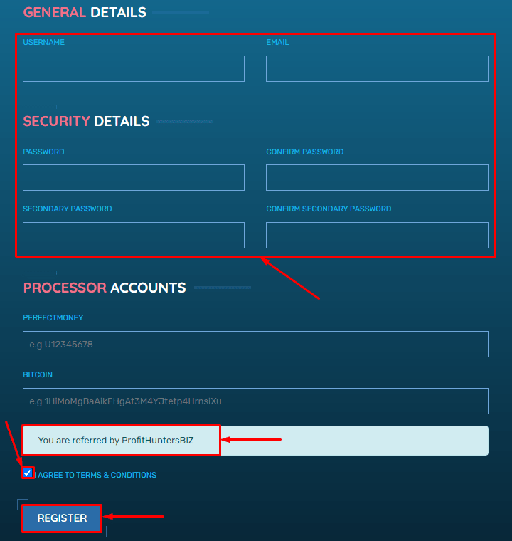 Registration in the Paywise project