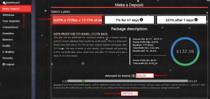 Creation of a deposit in the Se7en Systems project