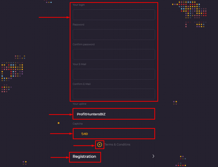 Регистрация в проекте Stekato