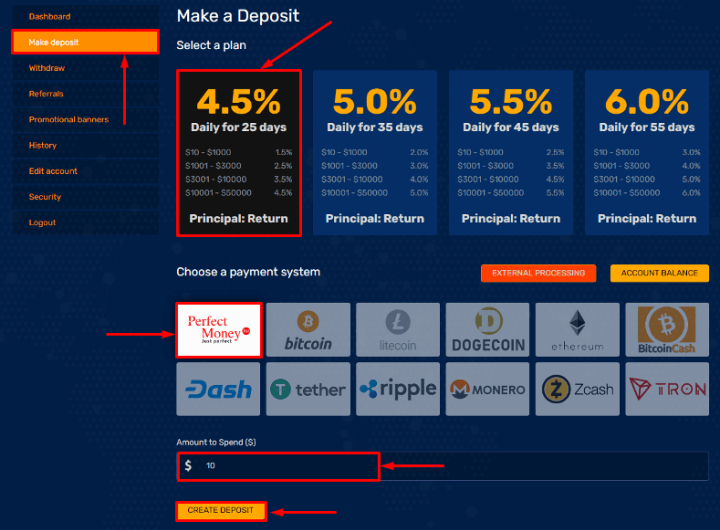 Создание депозита в проекте Pragma