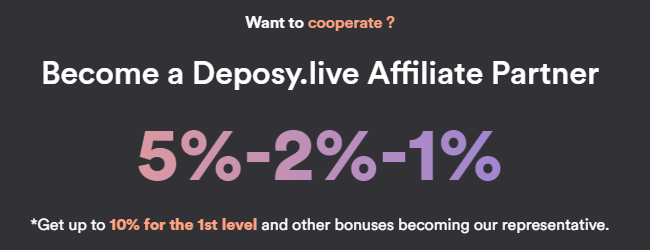 Deposy Live project affiliate program