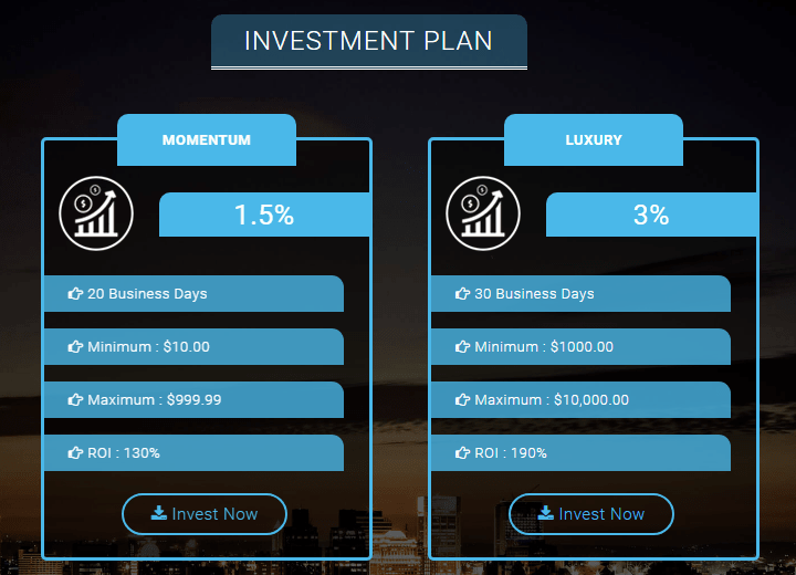 Piani di investimento del progetto The Project9