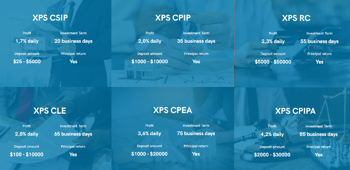 XPS Finance project investment plans
