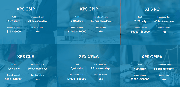 Инвестиционные планы проекта XPS Finance