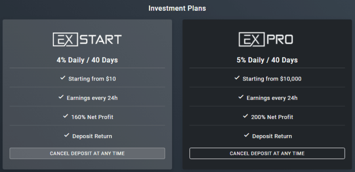 Ex Funds project investment plans