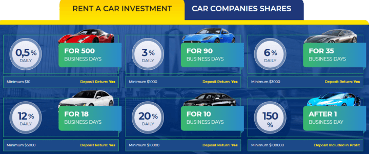 Planes de inversión del proyecto Zeppelin Cars