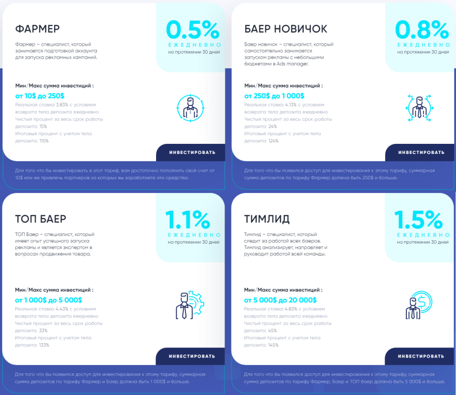 Arbiten project investment plans