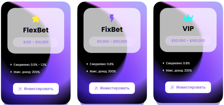 Инвестиционные планы проекта InfinityBet