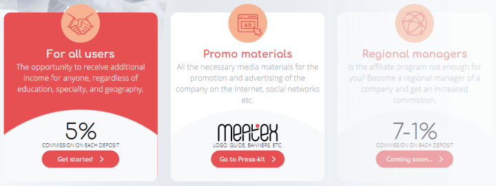 Meatex project affiliate program