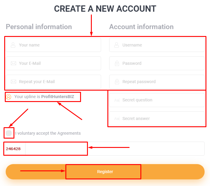 Registration in the Dollarbill project