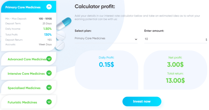 Инвестиционные планы проекта Dpharma