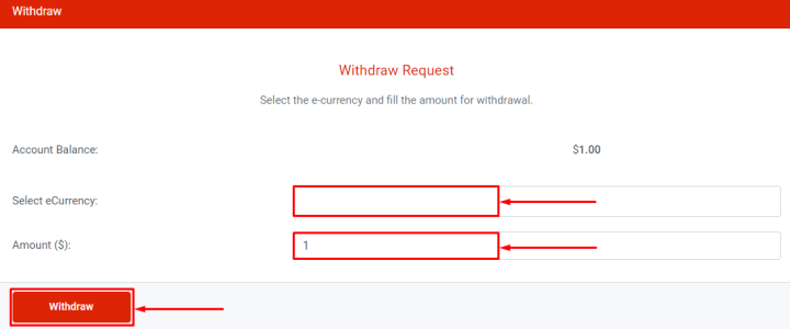 Withdrawal of funds in the Finanpro project