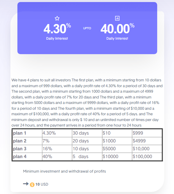 Инвестиционные планы проекта InvMeta