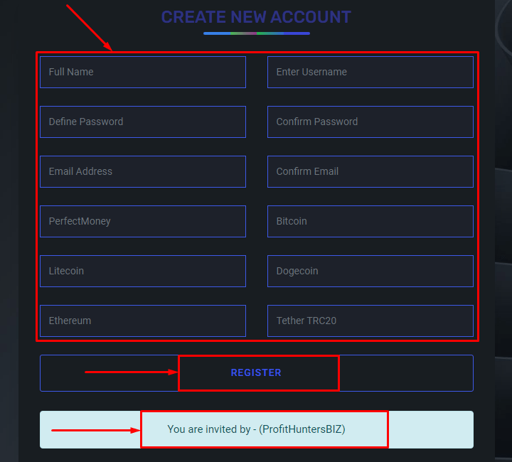 Registration in the Kriptzone project