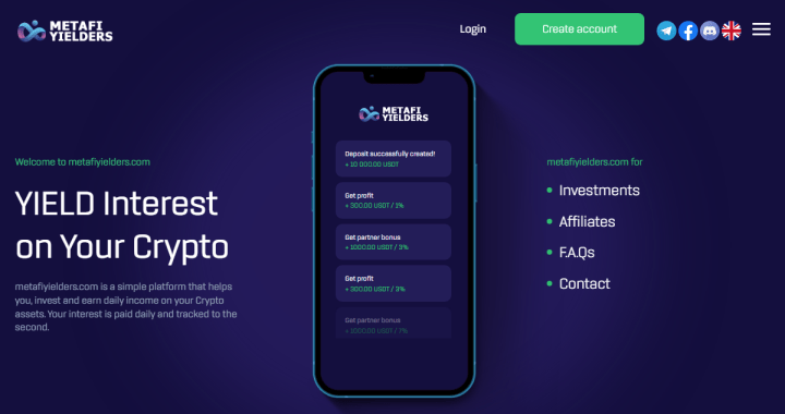 MetafiYielders projesine genel bakış
