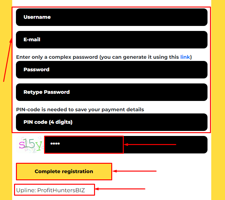 Registration in the NFTmainer project