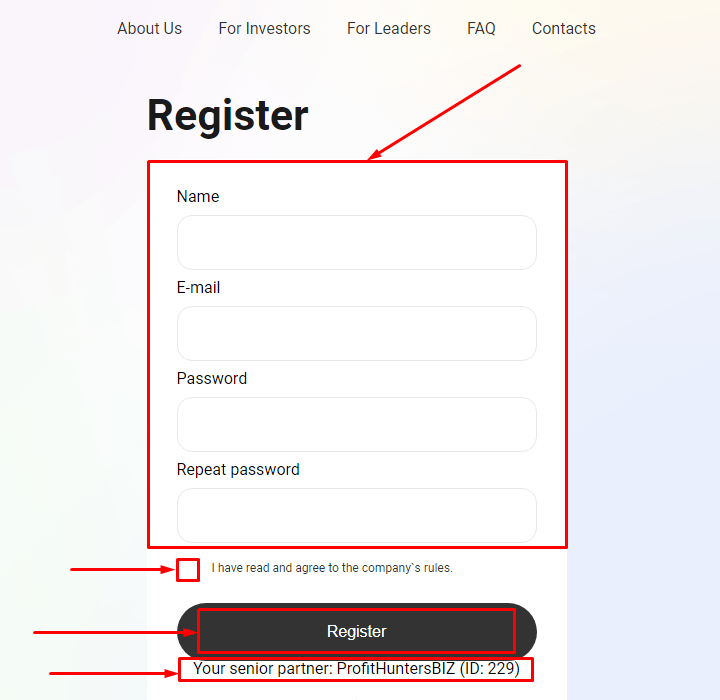 Registrierung im Lirex-Projekt