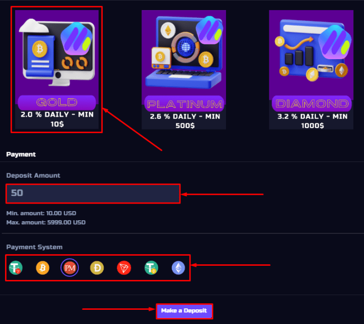 Creating a deposit in the Synaxe project