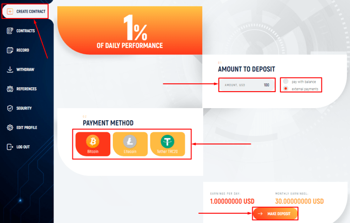 Creating a deposit in the BullX2 project