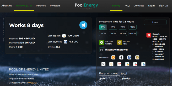 Overview of the Pool Energy project