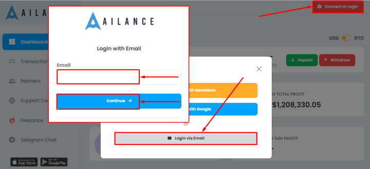 Registrierung im AiLance-Projekt