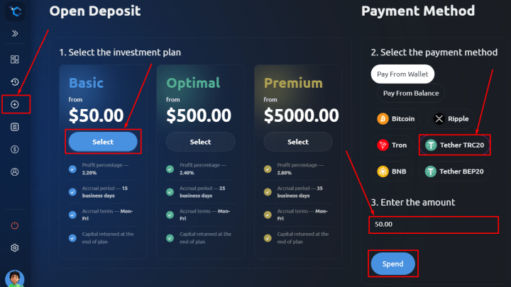 Creating a deposit in the Cen-Trium project