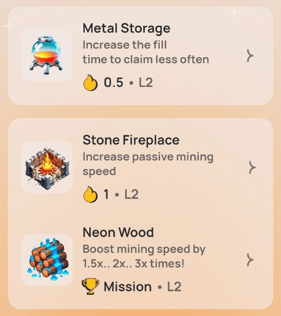 Storage and boosts