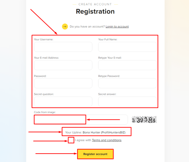 Registrierung im Neural Reserve-Projekt