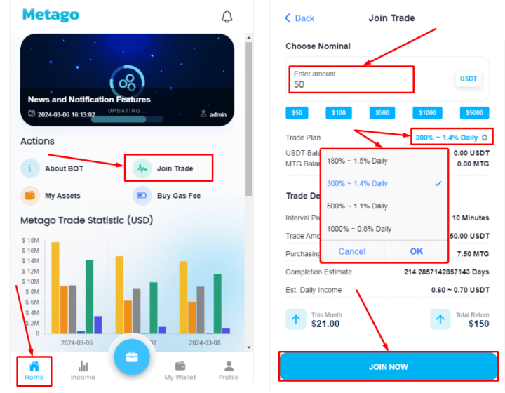 Creazione di un deposito nel progetto Metago