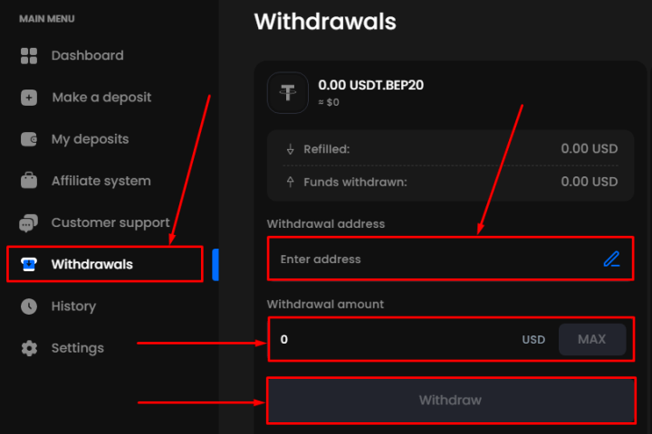 Withdrawal of funds in the Wizerpeople project